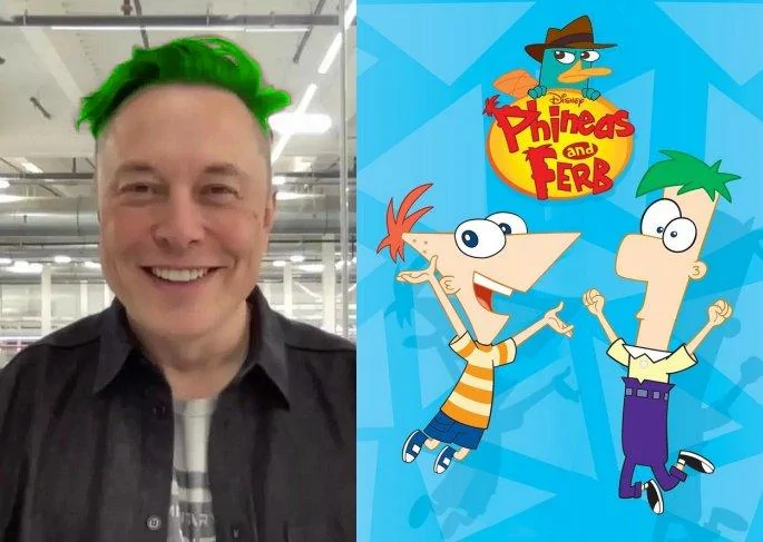 Cybercab Robotaxi elon musk phineas and ferb ferbcom