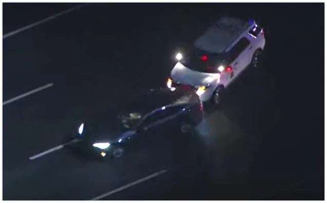 Cybercab Robotaxi Stolen Tesla Model S Leads Police On Wild Pursuit CHP's PIT maneuver ends bizarre police chase involving possible stolen Tesla - YouTube 2021-1