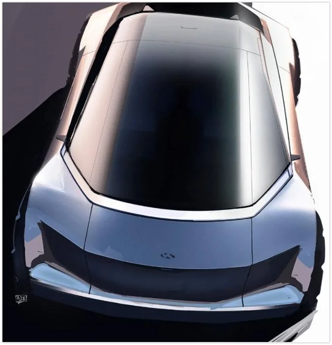 Cybercab Robotaxi HYUNDAI EGG COMPACT PICKUP TRUCK with spare tire. Hyundai EGG compact pickup truck carries a miniature Cybertruck vibe - Yanko Design 2022-01-0