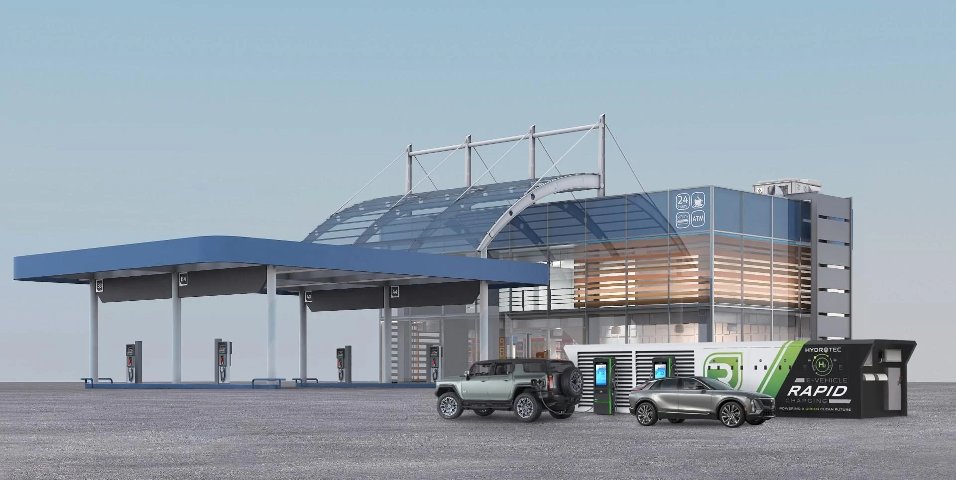 Cybercab Robotaxi GM Says Its Fuel Cell Generators Could Enable EV Fast-Charging gm-hydrotec-empower-rapid-charger