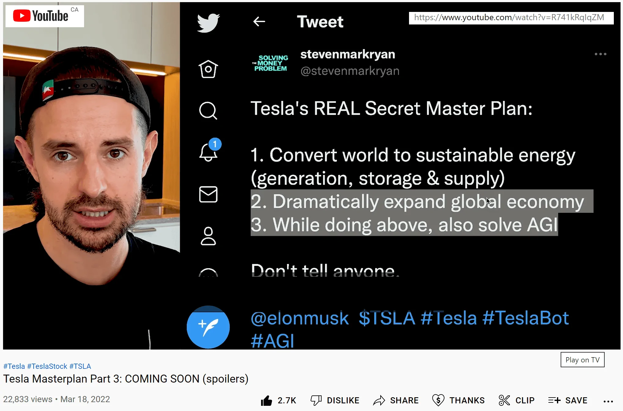 Cybercab Robotaxi Tesla Masterplan Part 3 according to Steven Markryian Tesla Secret Master Plan