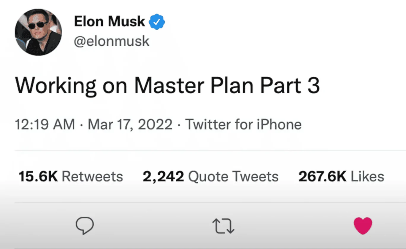 Cybercab Robotaxi Tesla Masterplan Part 3 according to Steven Markryian Master Plan Part 3