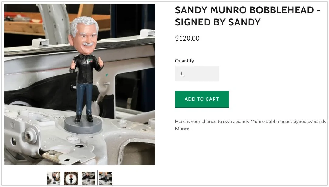 Cybercab Robotaxi Sandy Munro Bobblehead Sandy Munro Bobblehead - Signed by Sandy 2022-03-24 15-14-43