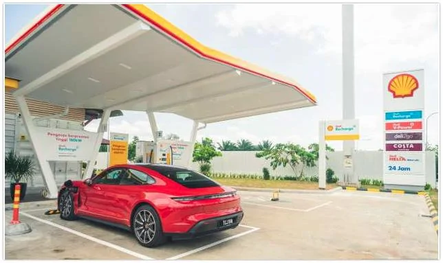 Cybercab Robotaxi The EV Charge Stations to become the Norm (Shell Steps Up with Smart Parking Barrier) Shell Recharge EV fast