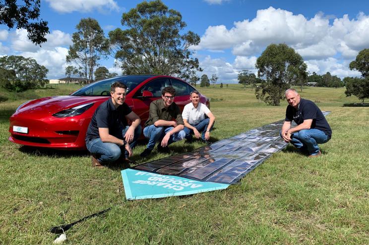 Cybercab Robotaxi These scientists plan to fuel Tesla car using printed solar panels Solar2