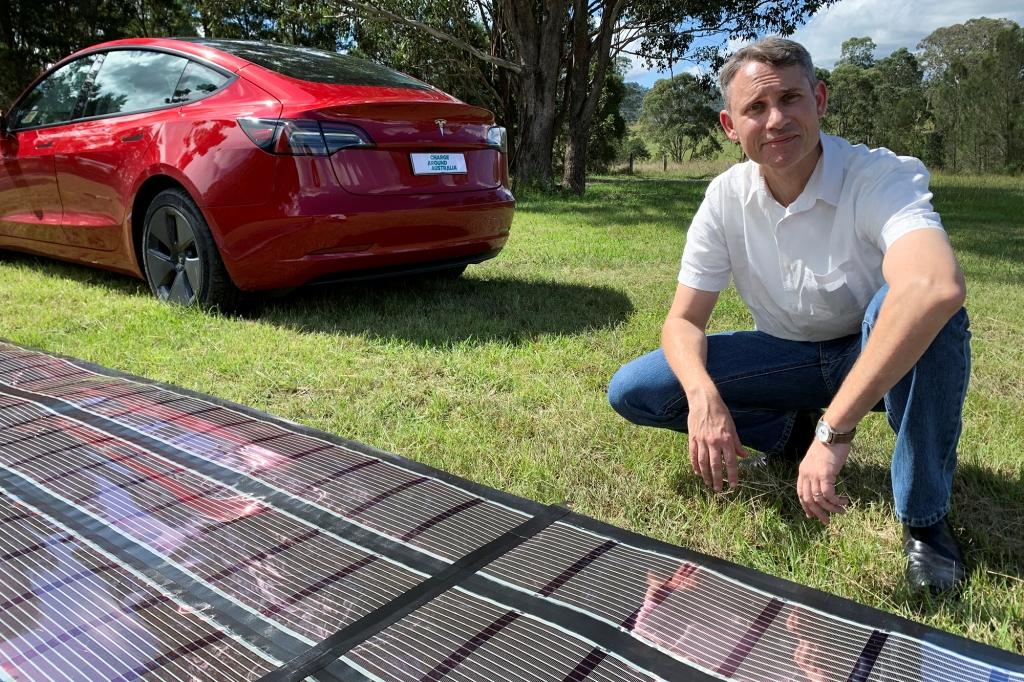 Cybercab Robotaxi These scientists plan to fuel Tesla car using printed solar panels Solar1
