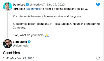 Cybercab Robotaxi Tesla, SpaceX, Neuralink, The Boring Company = X, the super conglomerate. Screen Shot 2022-04-23 at 1.49.21 PM