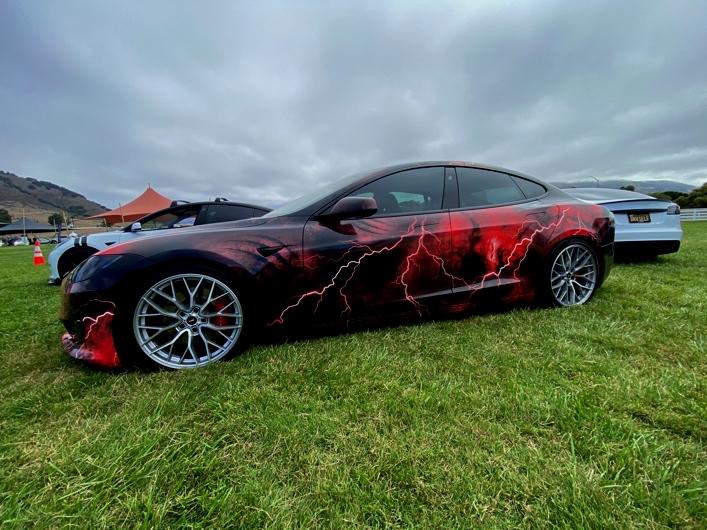 Cybercab Robotaxi Tesla Owners Takeover San Luis Obispo, CA August 6, 2022 wrap lightnin