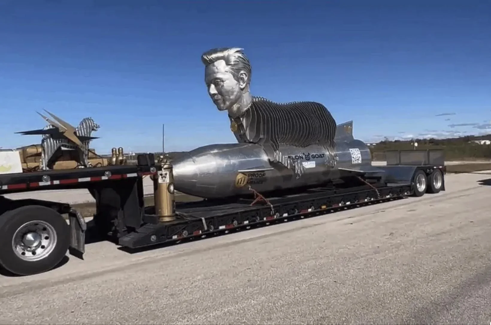 Cybercab Robotaxi Metal Sculpture of Elon Metal Sculpture of Elon