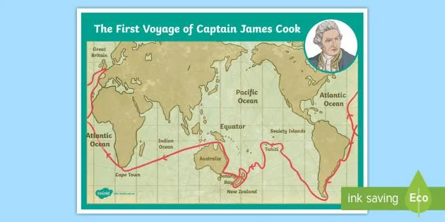Cybercab Robotaxi Starship Orbital Test Flight - 4/20 Launch -081-Captain-James-Cook-Explorer-Map-English_ver_3