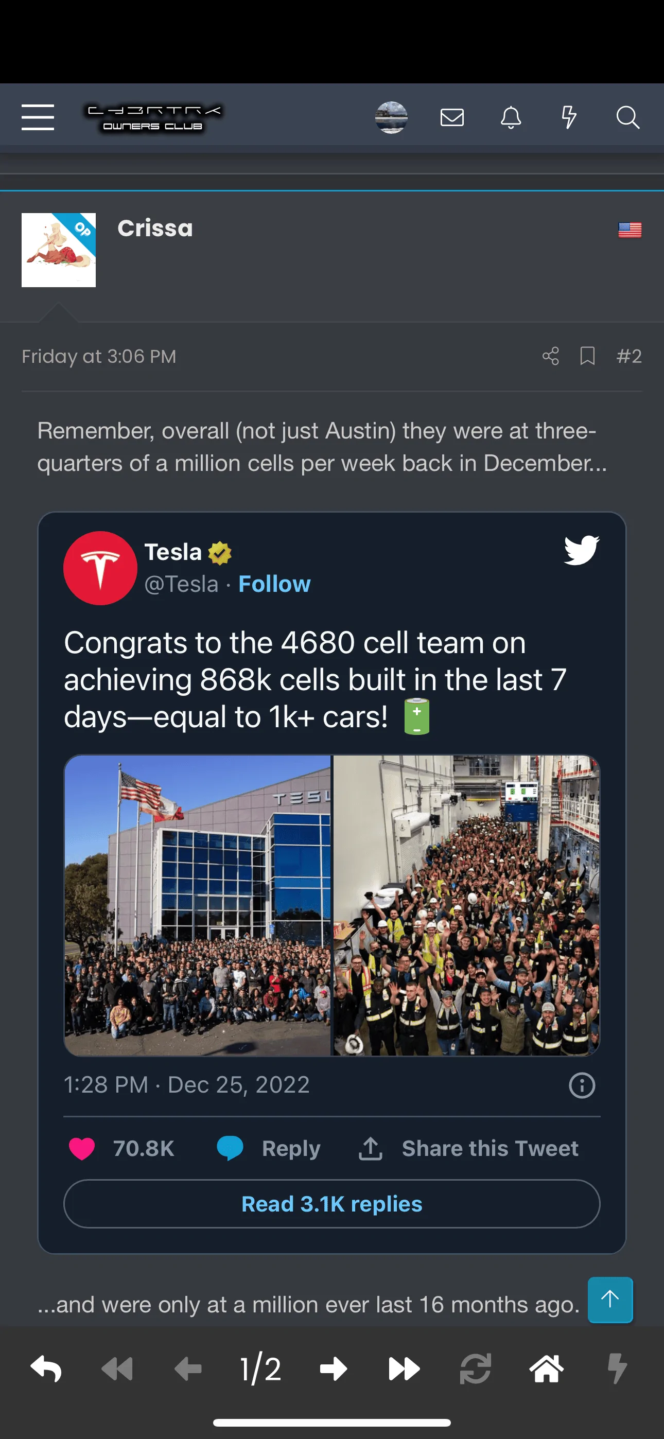 Cybercab Robotaxi 10 millionth 4680 cell produced at GigaTexas IMG_5018