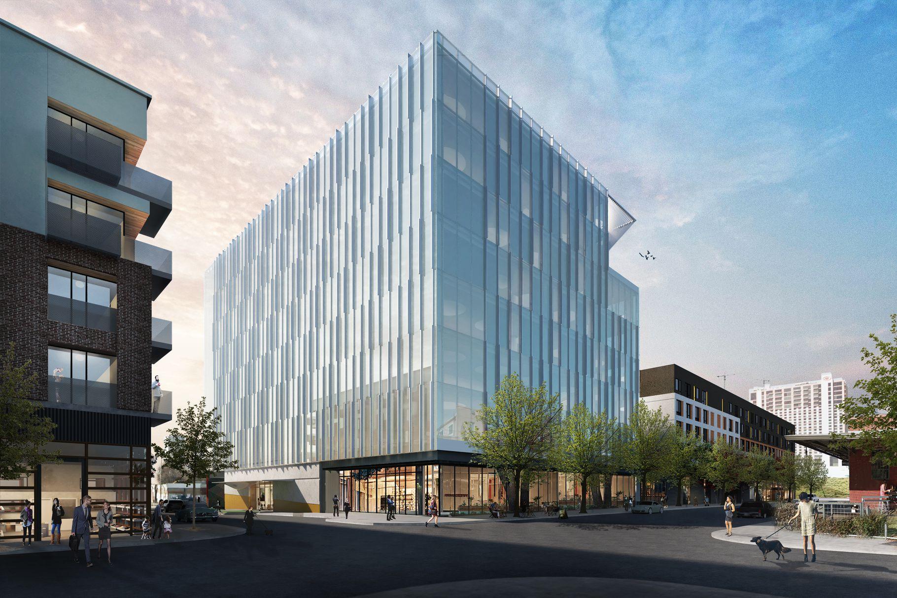 Cybercab Robotaxi Update: Tesla, Apple, Google and Samsung in Austin Plaza_Saltillo_Office_Rendering_Unitized.0