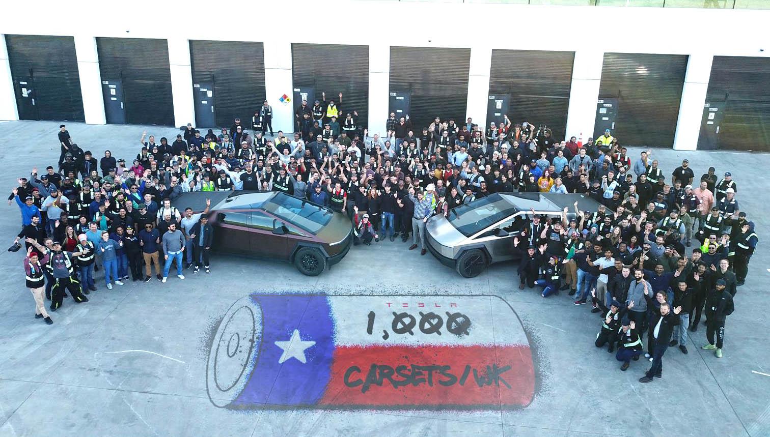 Cybercab Robotaxi Over 1K Cybertrucks worth of 4680 battery cells were produced at Giga Texas last week! cybertruck4680batterycellproduction