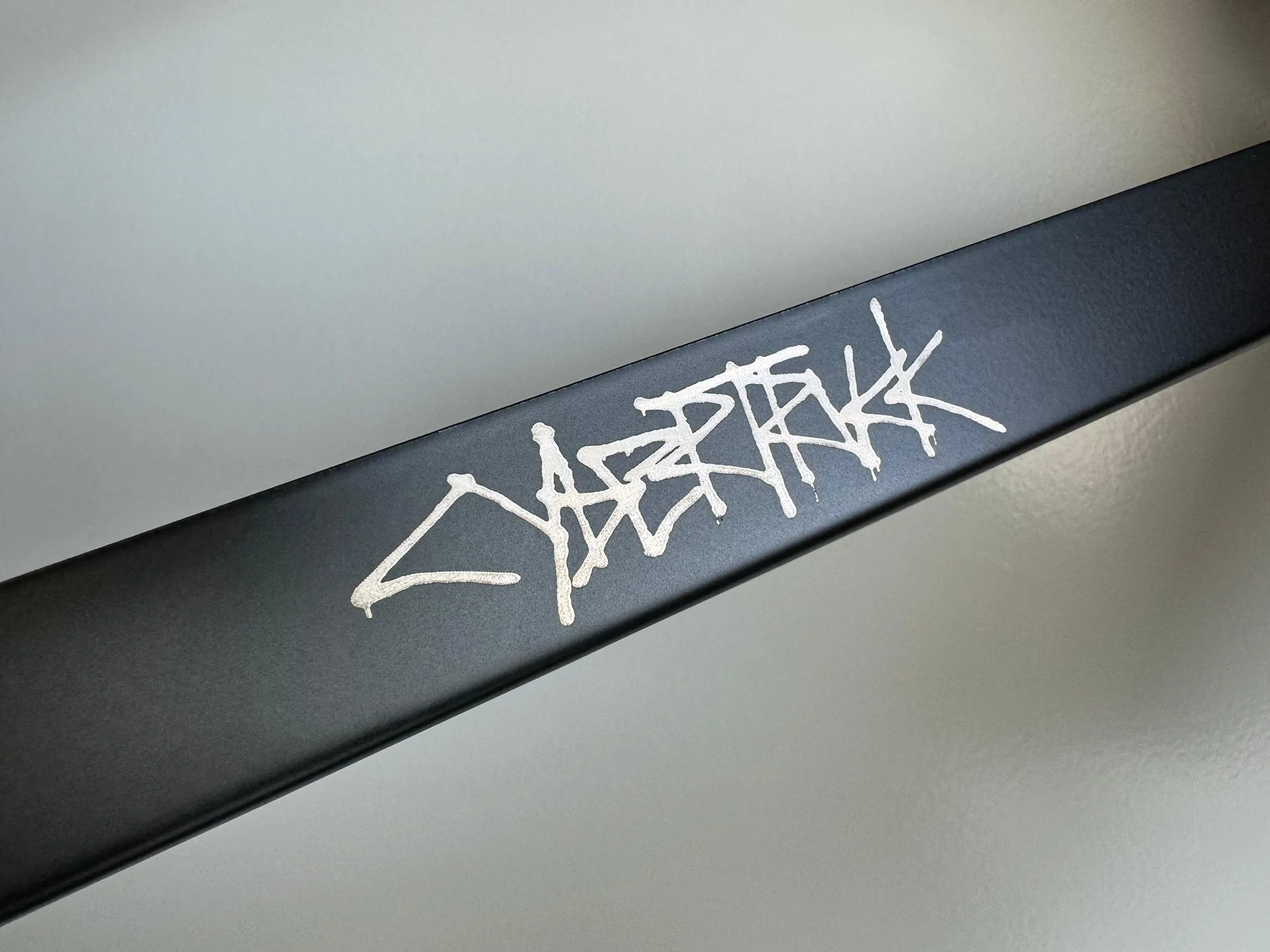 Cybercab Robotaxi ? Cybertruck Graffiti Stainless Steel License Plate Frame IMG_6296