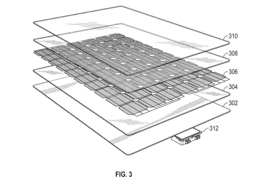 Cybercab Robotaxi Tesla closes in on Tuscan, Slate Solar Roof tiles with camouflaged solar panel patent Tesla-solar-roof-tile-patent-1024x704