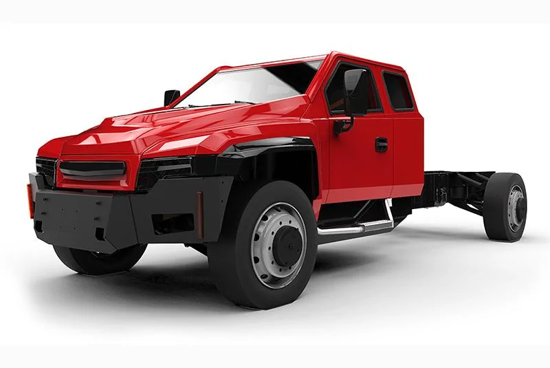 Cybercab Robotaxi Minnesota startup sees a growing niche market for electric work trucks zeus-electric-truck-red-chassis