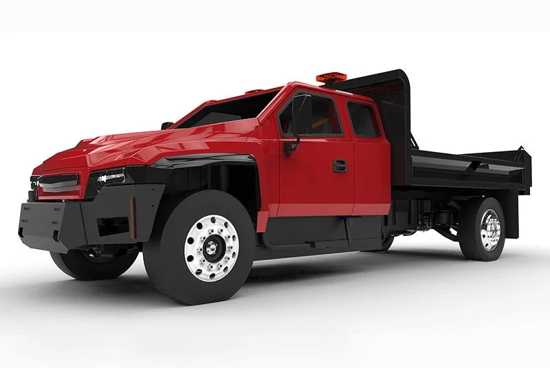 Cybercab Robotaxi Minnesota startup sees a growing niche market for electric work trucks zeus-electric-truck-red-flatbed