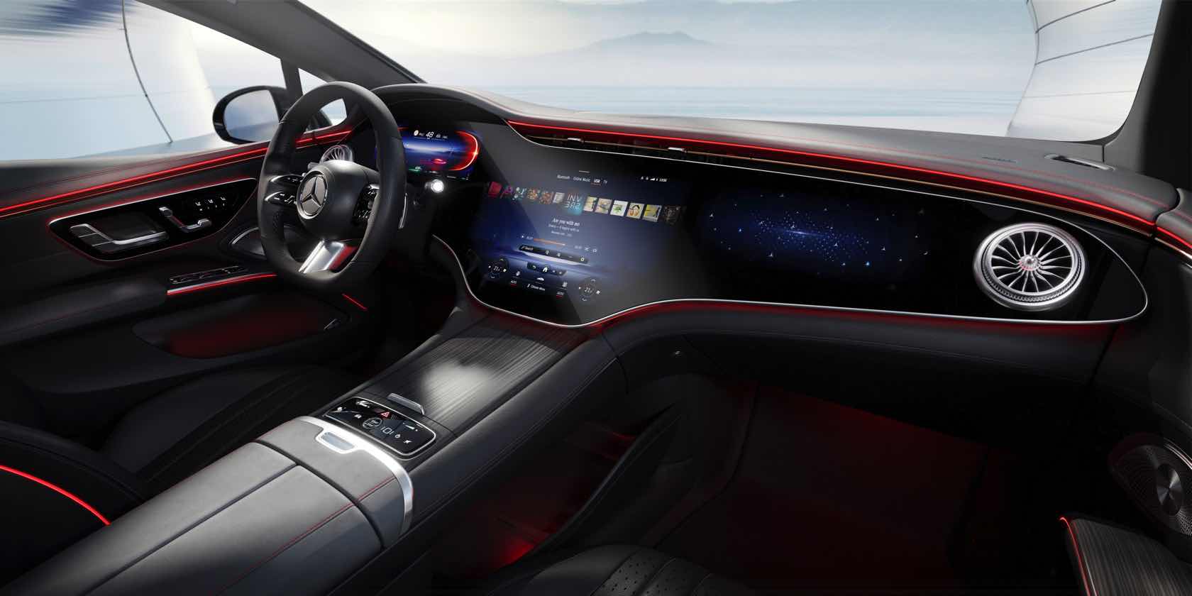 Cybercab Robotaxi 2022 Mercedes-Benz EQS luxury EV: Brains and beauty are a potent combination 21C0195_001