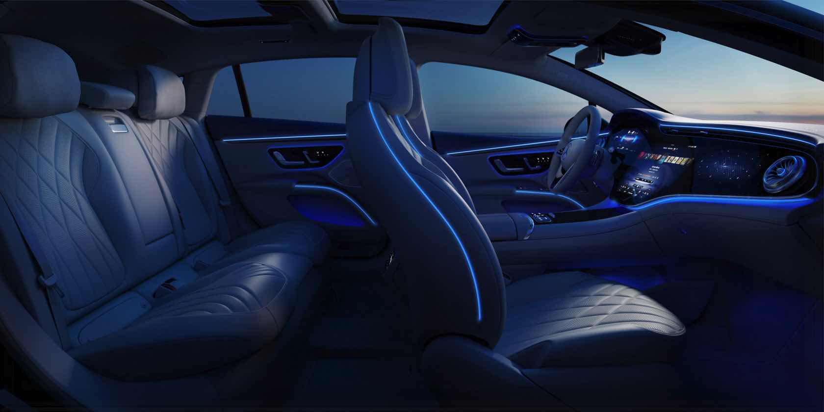 Cybercab Robotaxi 2022 Mercedes-Benz EQS luxury EV: Brains and beauty are a potent combination 21C0195_006