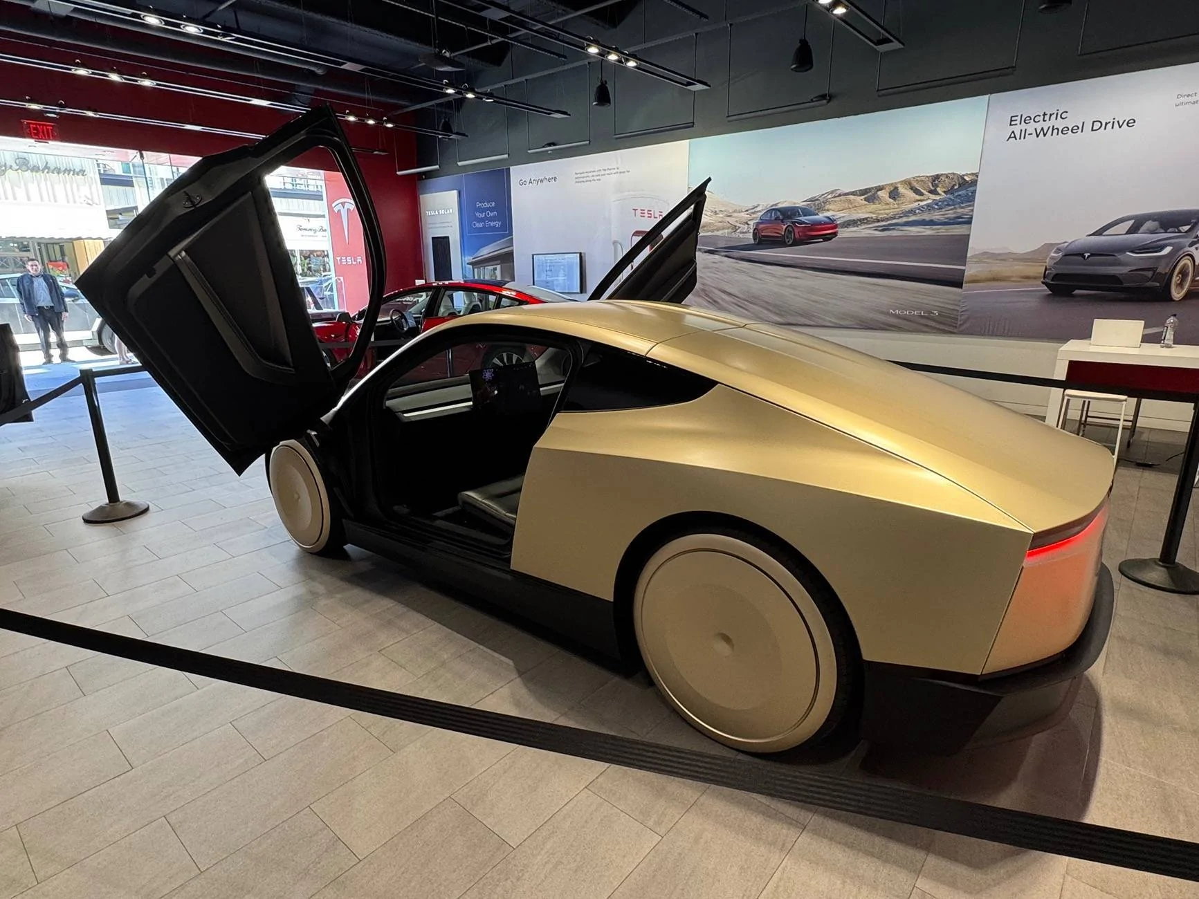 Cybercab Robotaxi Cybercab Robotaxi displayed at Plano, Texas Tesla Showroom img_7699-jpeg