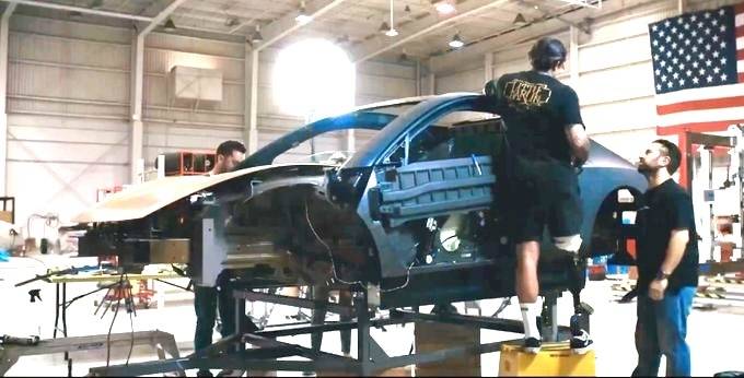 Cybercab Robotaxi Cybercab inner structure during initial production Cybercab inner structure production