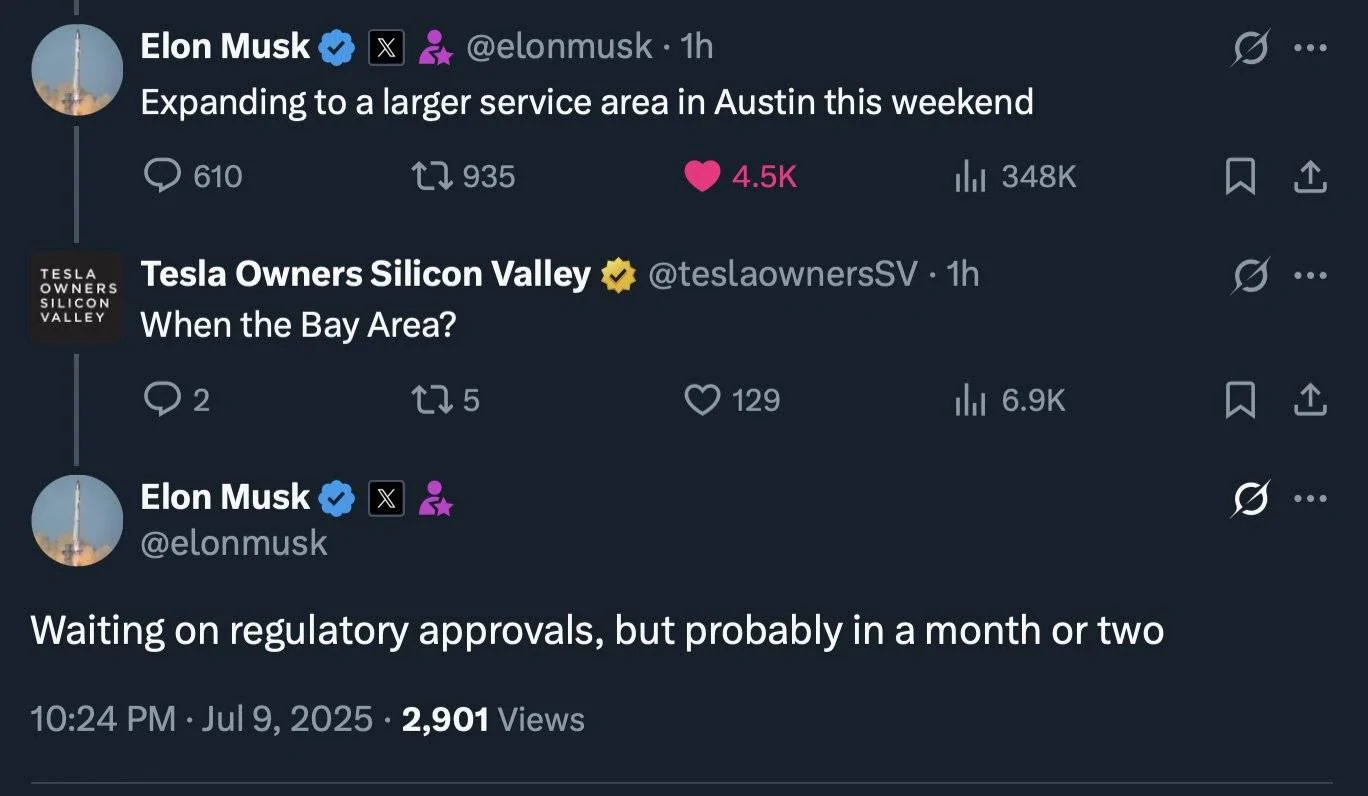 Cybercab Robotaxi Tesla Robotaxi service could launch in California (San Francisco) in 1-2 months! Gvdm-C_XYAEx_-V