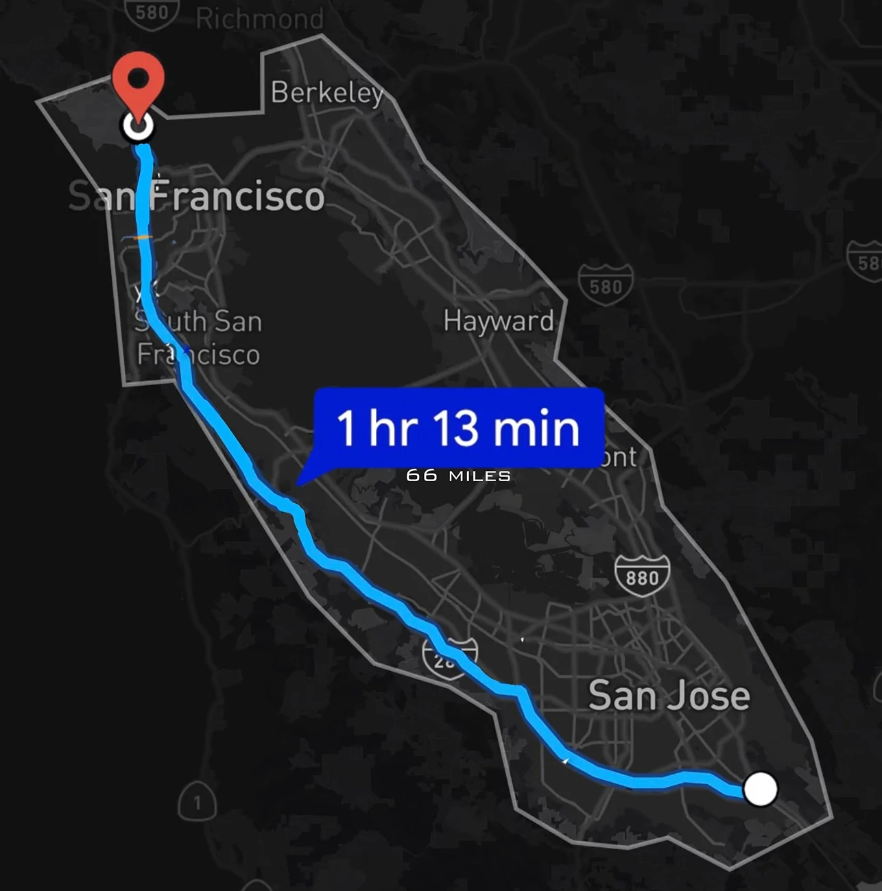 Cybercab Robotaxi San Francisco / Bay Area Robotaxi service launches! Service area dwarfs Waymo's GxKXAmjXoAE5DM7