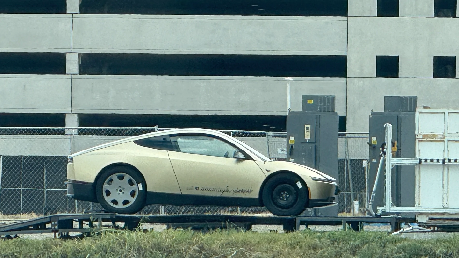 Cybercab Robotaxi Cybercab with steering wheel & side mirrors! First sighting at Giga Texas Tesla Cybercab with side mirrors! First sighting at Giga Texas