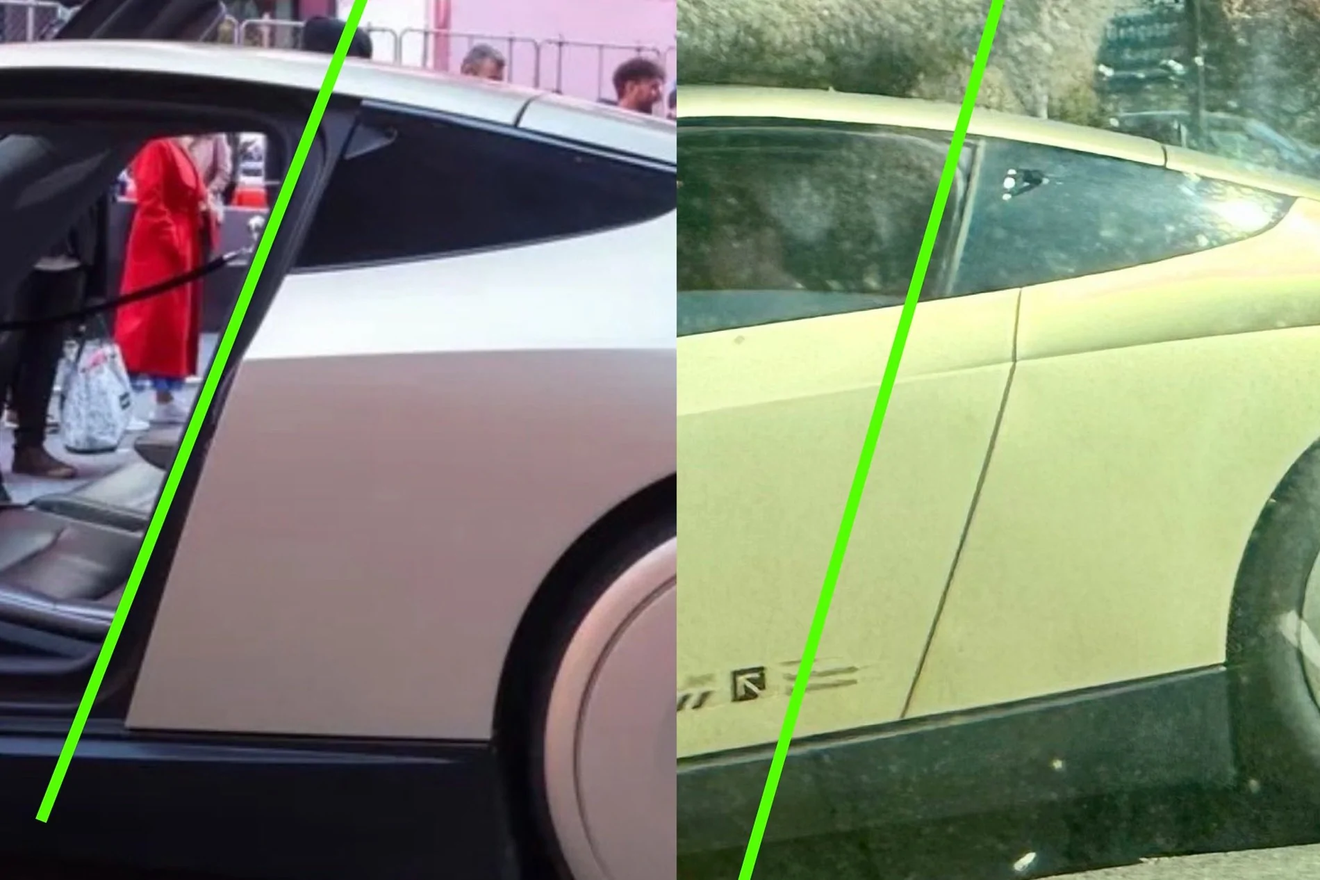 Cybercab Robotaxi Cybercab gets frameless windows and longer doors Cybercab longer doors 1