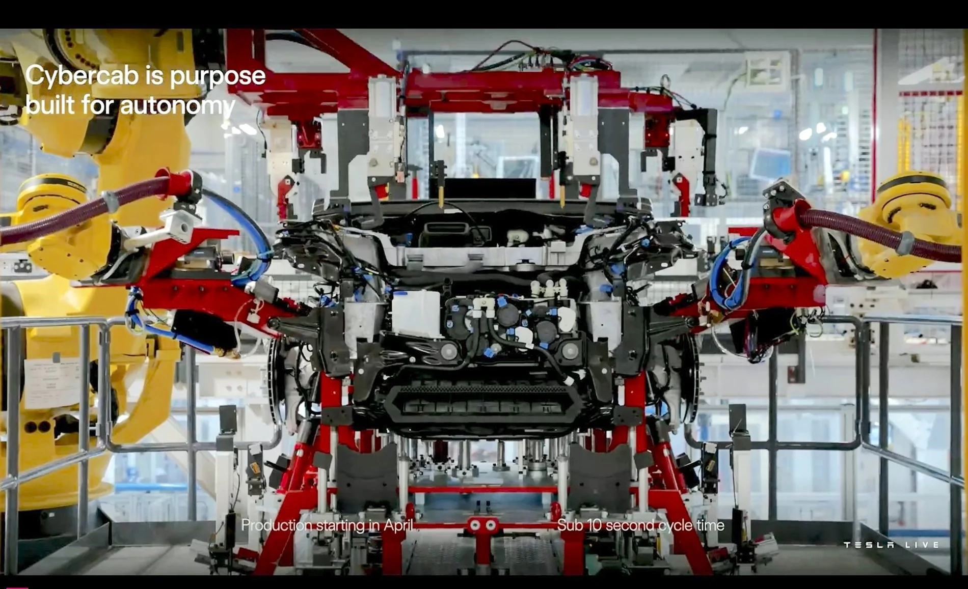 Cybercab Robotaxi Cybercab Production begins April 2026. First Look at Production Line Using Unboxed Process Cybercab Production Line 2