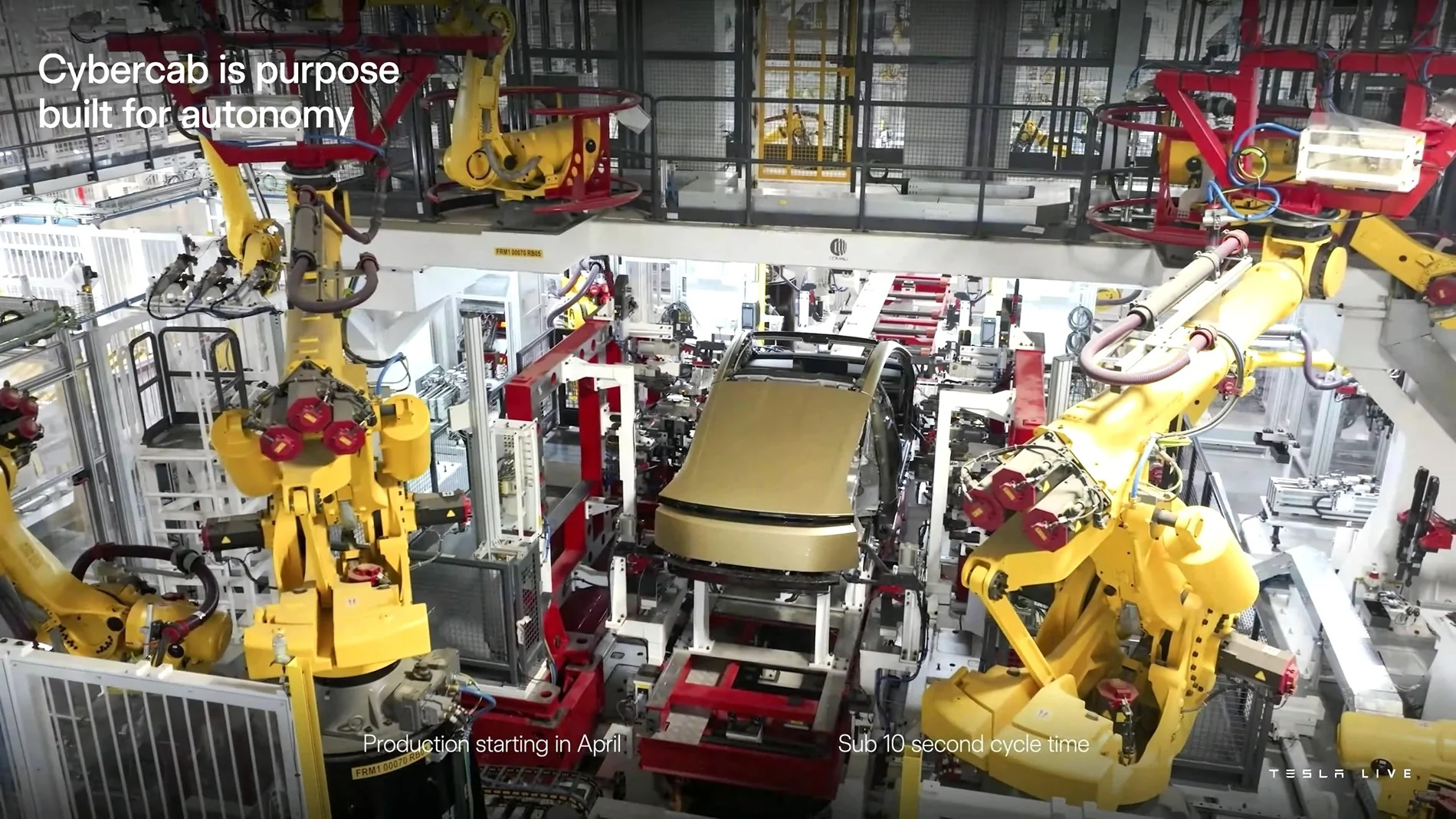 Cybercab Robotaxi Cybercab Production begins April 2026. First Look at Production Line Using Unboxed Process Cybercab Production Line 4