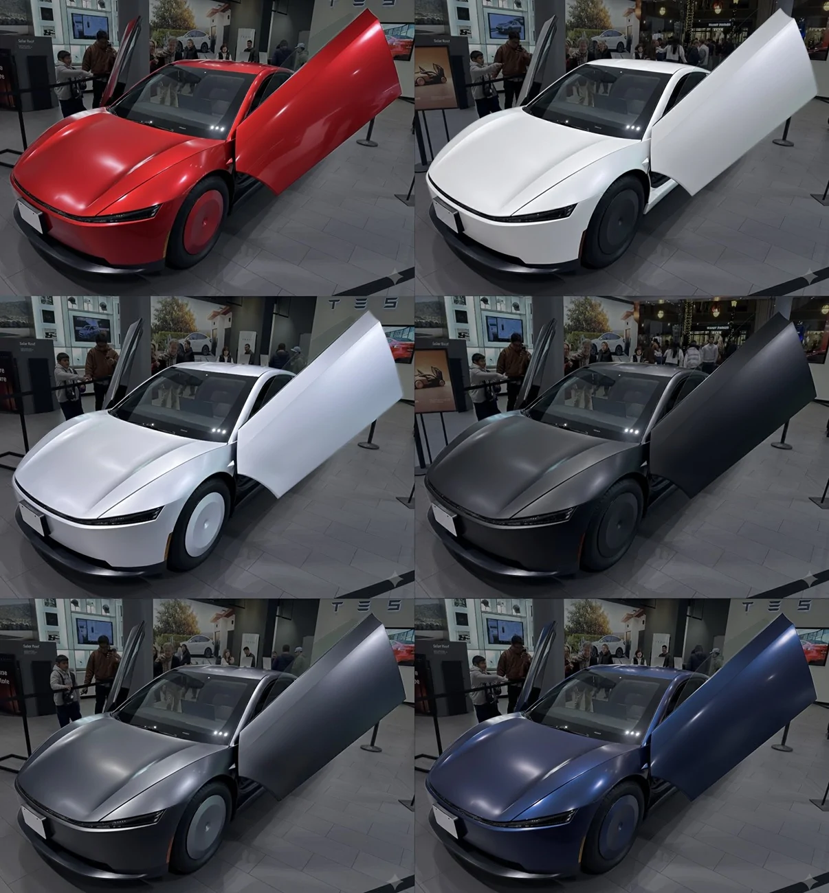 Cybercab Robotaxi Cybercab in other colors: white, silver, red, black, gray, dark blue G9ZCrykWMAA99-G