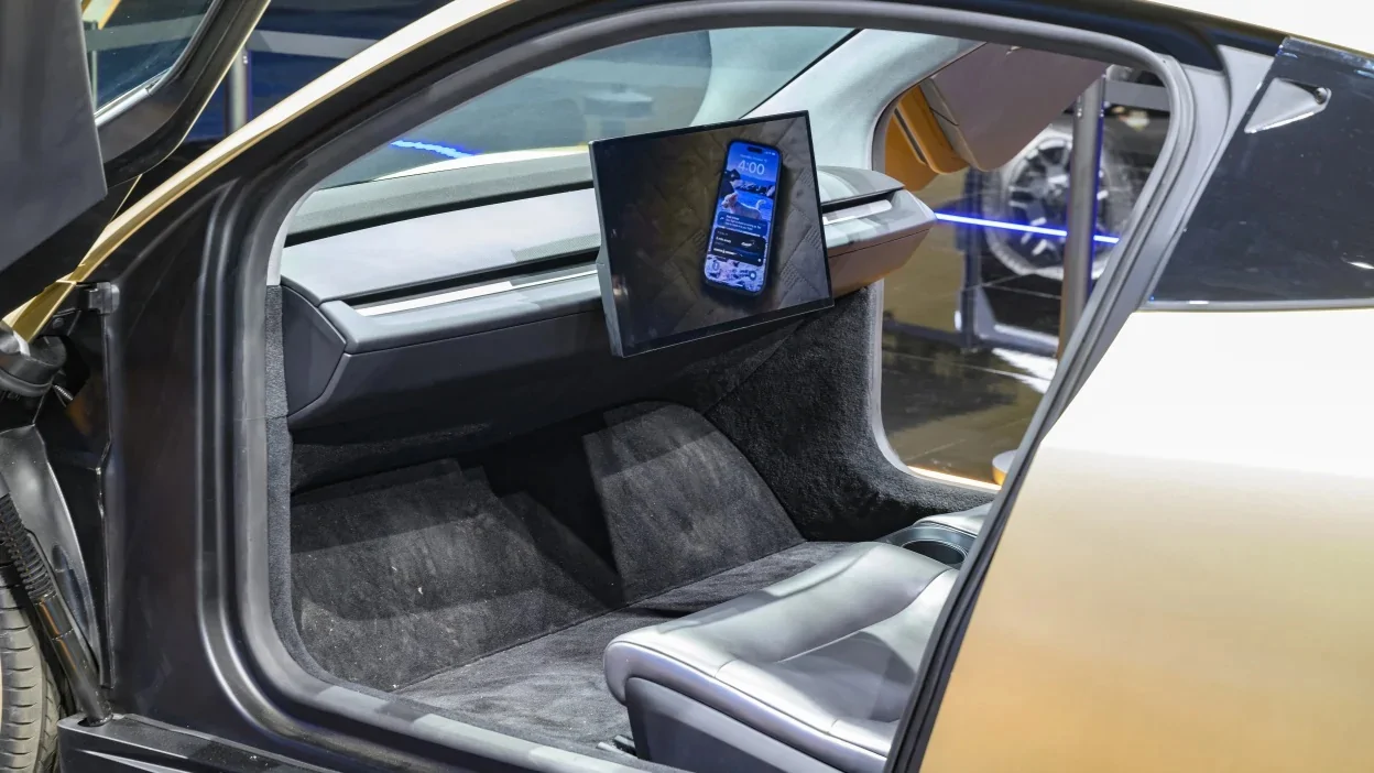 Cybercab Robotaxi Cybercab Spotted in Detroit at Supercharger Tesla Cybercab Inside View 