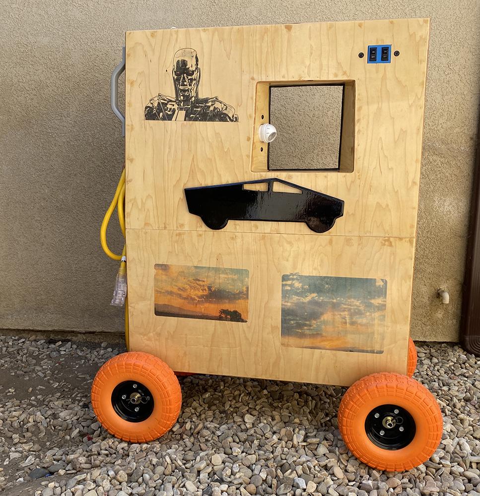 Cybercab Robotaxi Building DIY Mobile off Grid Battery cart Mobile Cart