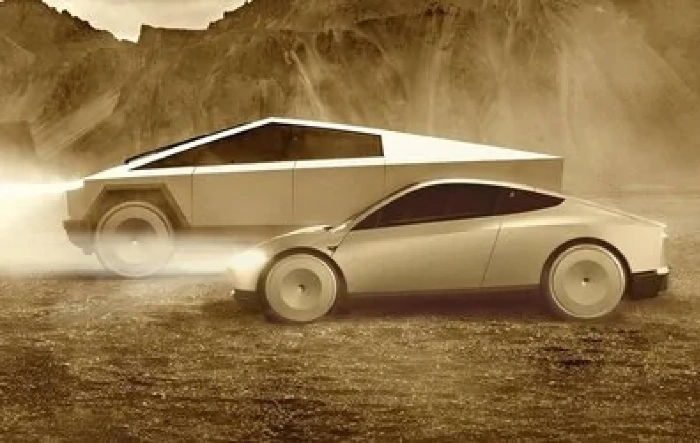 Cybercab & Cybertruck - Future Cyber Family Photo Portrait 📸