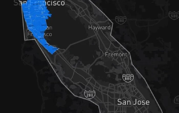 San Francisco / Bay Area Robotaxi service launches! Service area dwarfs Waymo's