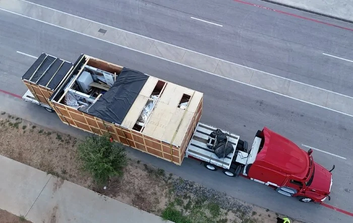 Cybercab production line equipment arriving at Giga Texas