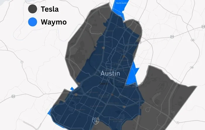 Tesla Robotaxi geofence area expands in Austin again, now much bigger than Waymo's