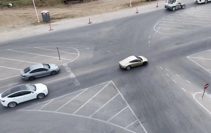 Cybercab spotted testing on public roads in Texas!