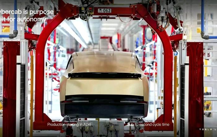 Cybercab Production begins April 2026. First Look at Production Line Using Unboxed Process