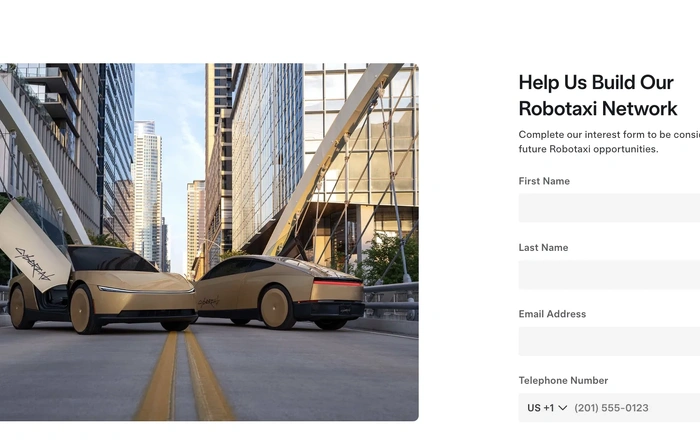 Cybercab fleet interest - Tesla wants to know