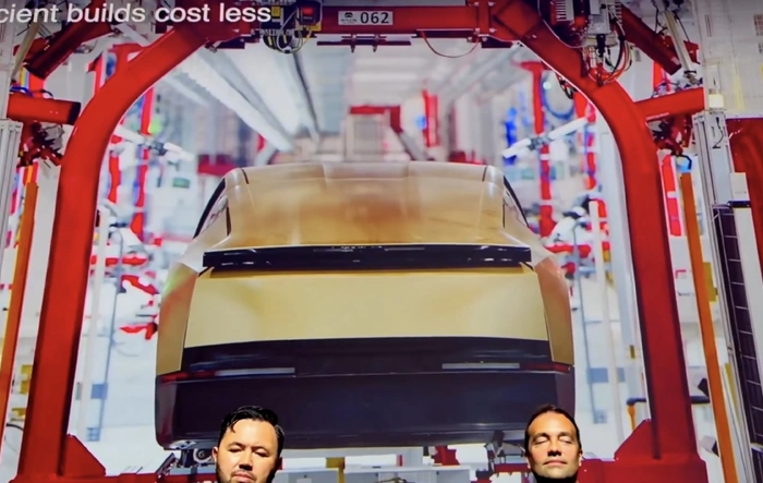 Cybercab unboxed manufacturing / production / assembly video